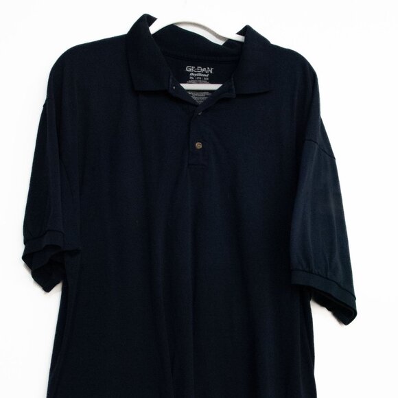 Gildan DryBlend Navy Polo Shirt - 2XL Short-Sleeve - Picture 4 of 8